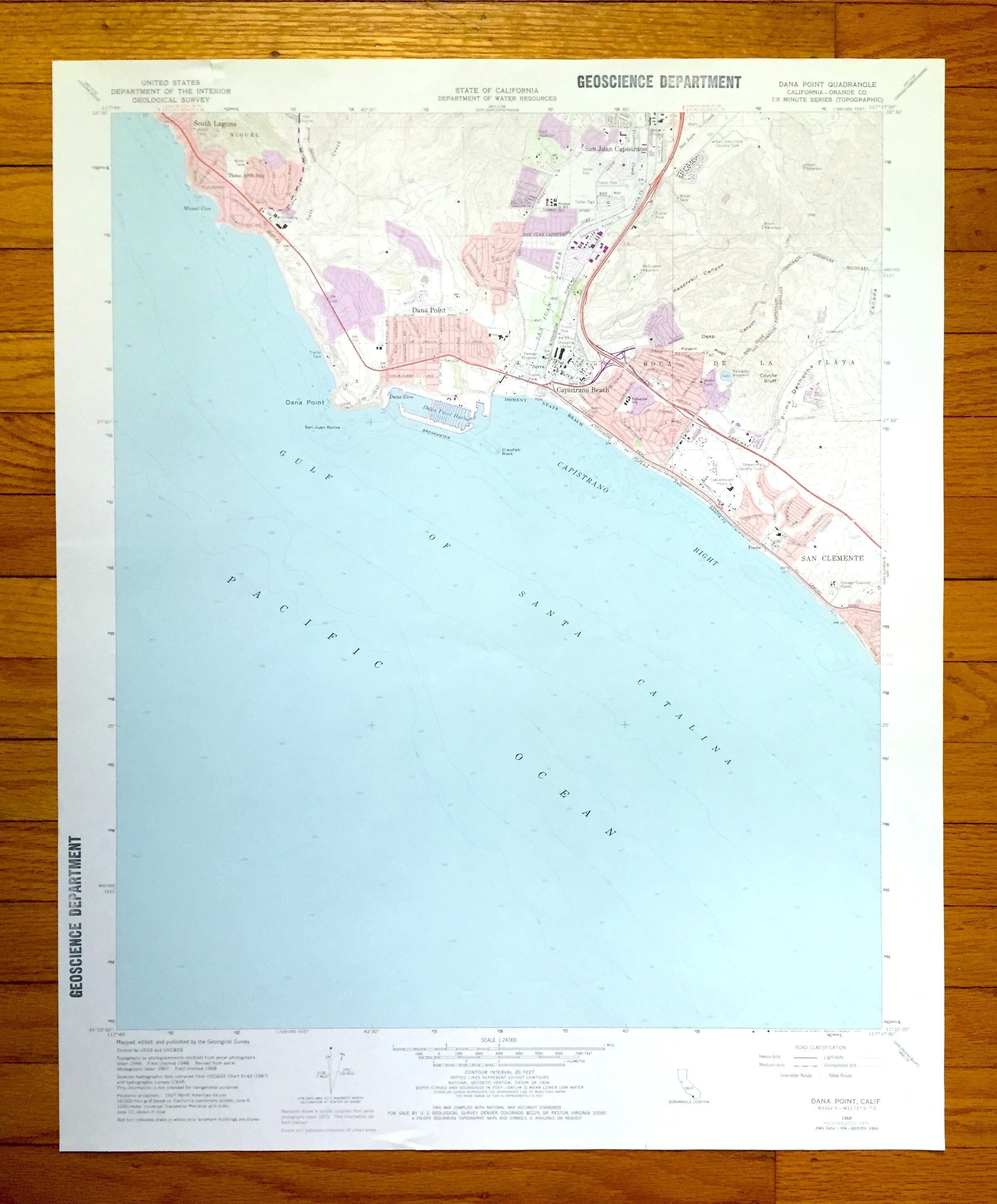 Antique Dana Point California 1968 US Geological Survey - Etsy