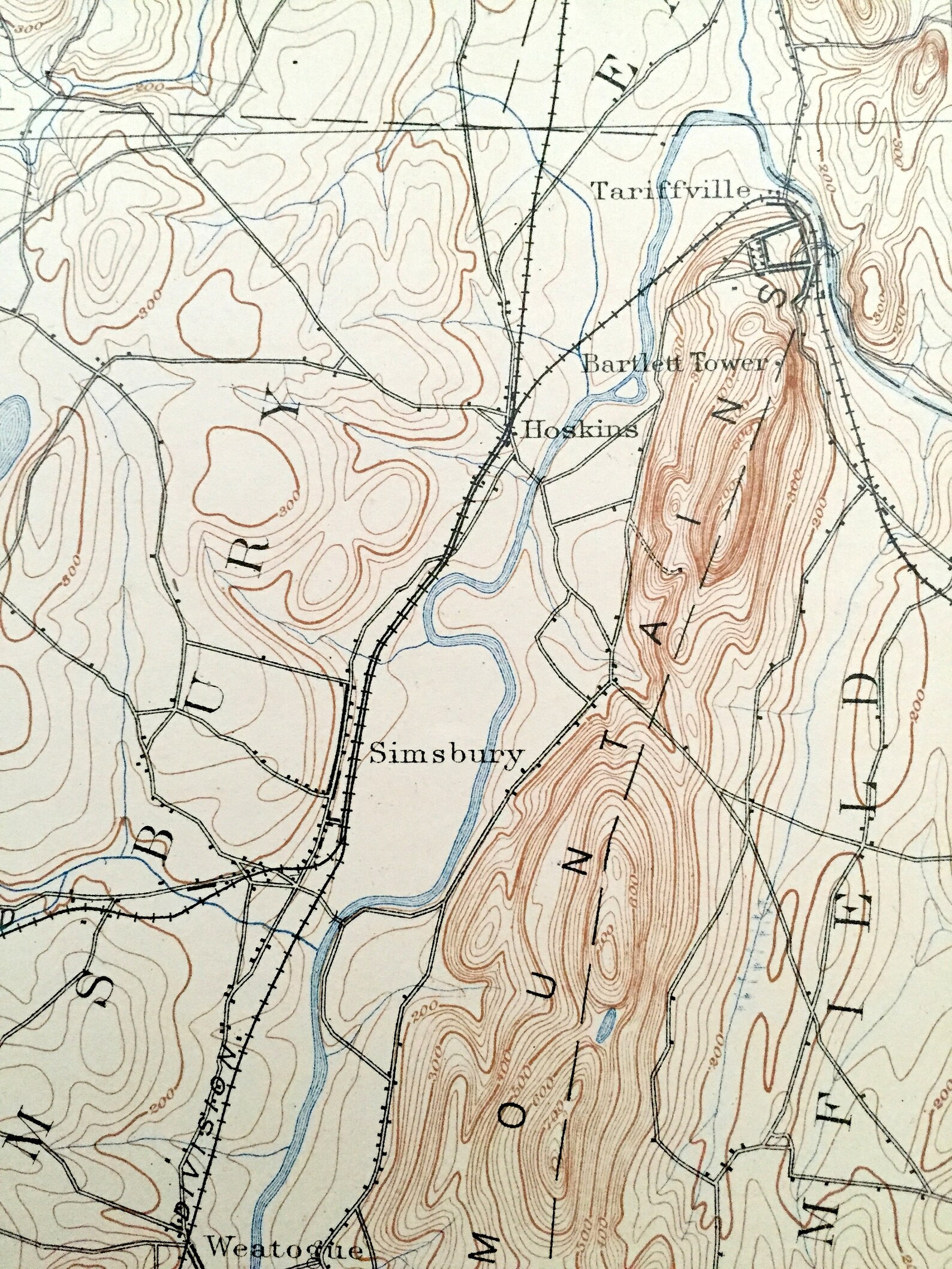 Antique Granby Connecticut 1892 US Geological Survey Etsy