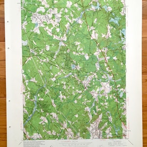 Antique Wilmington, Massachusetts 1950 U.S. Geological Survey carte topographique – Andover, Billerica, Tewksbury, Burlington, lecture, Woburn