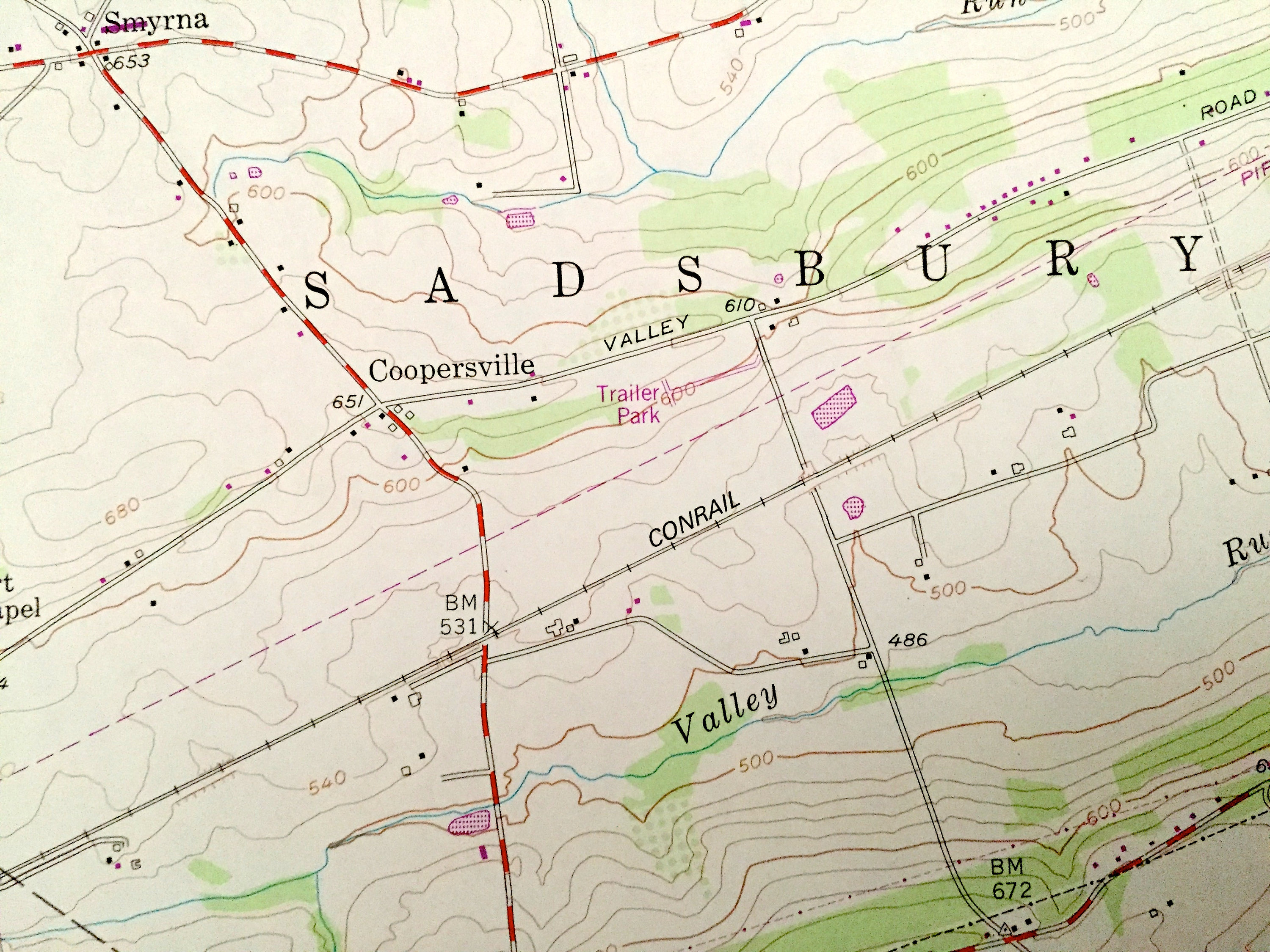 Antique Gap, Pennsylvania 1955 US Geological Survey Topographic Map