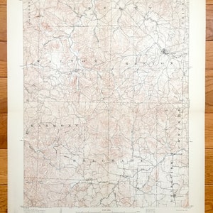 Antike Potosi, Missouri 1906 U.S. Geologische Übersicht topographische Karte – Washington County, Caledonia, Belgrad, Palmer, Shirley, Sonnenlicht