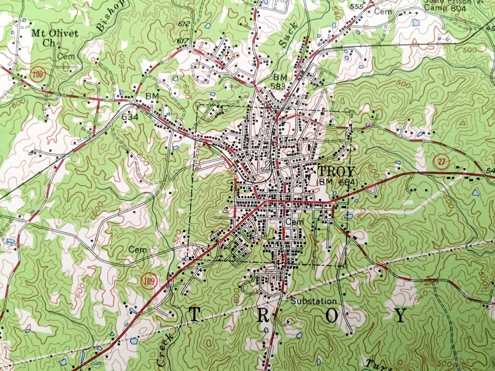 Antique Troy North Carolina 1957 US Geological Survey Etsy