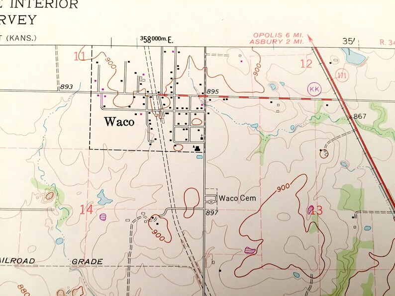 Antique Carl Junction Missouri & Shawnee Kansas 1963 US Etsy