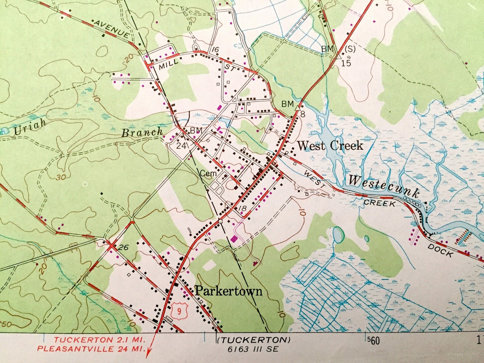 Antique West Creek New Jersey 1951 US Geological Survey Etsy