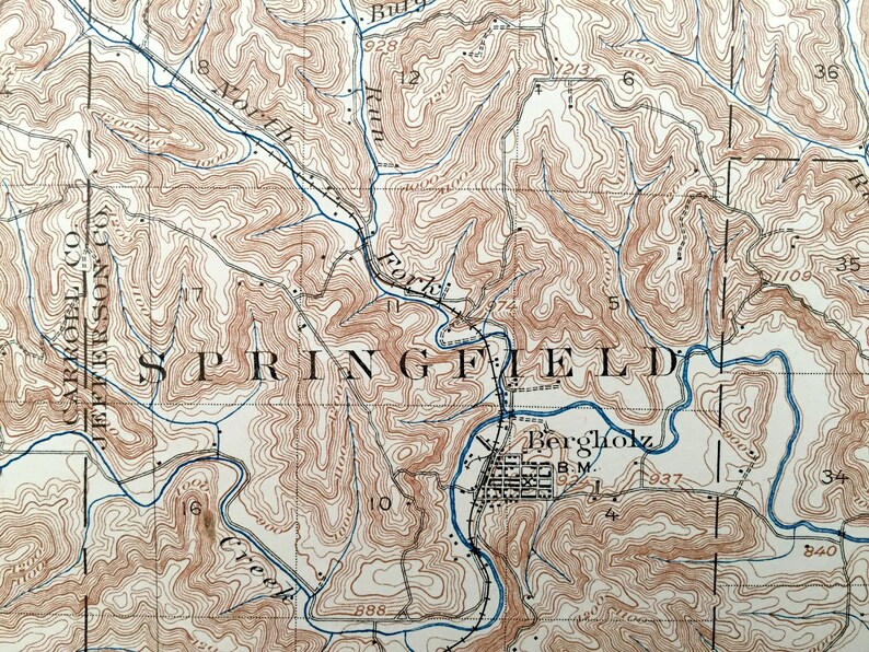 Antique Salineville Ohio 1905 US Geological Survey Etsy