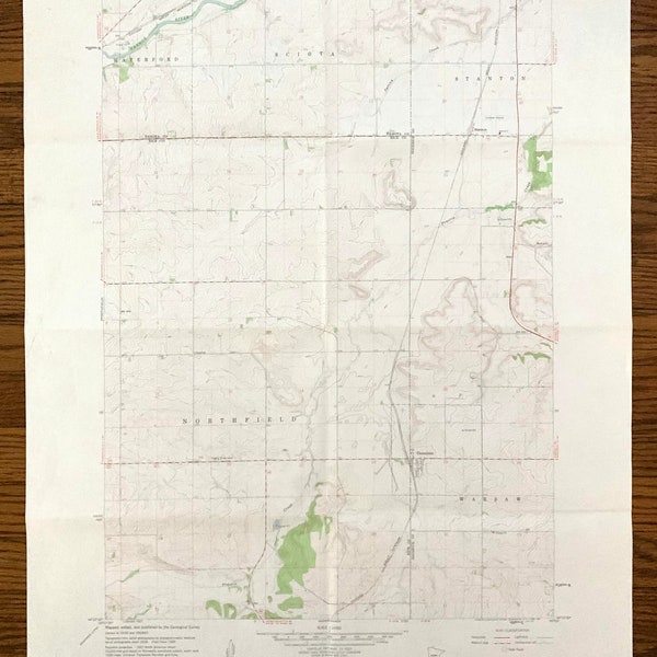 1960 Minnesota Map Etsy