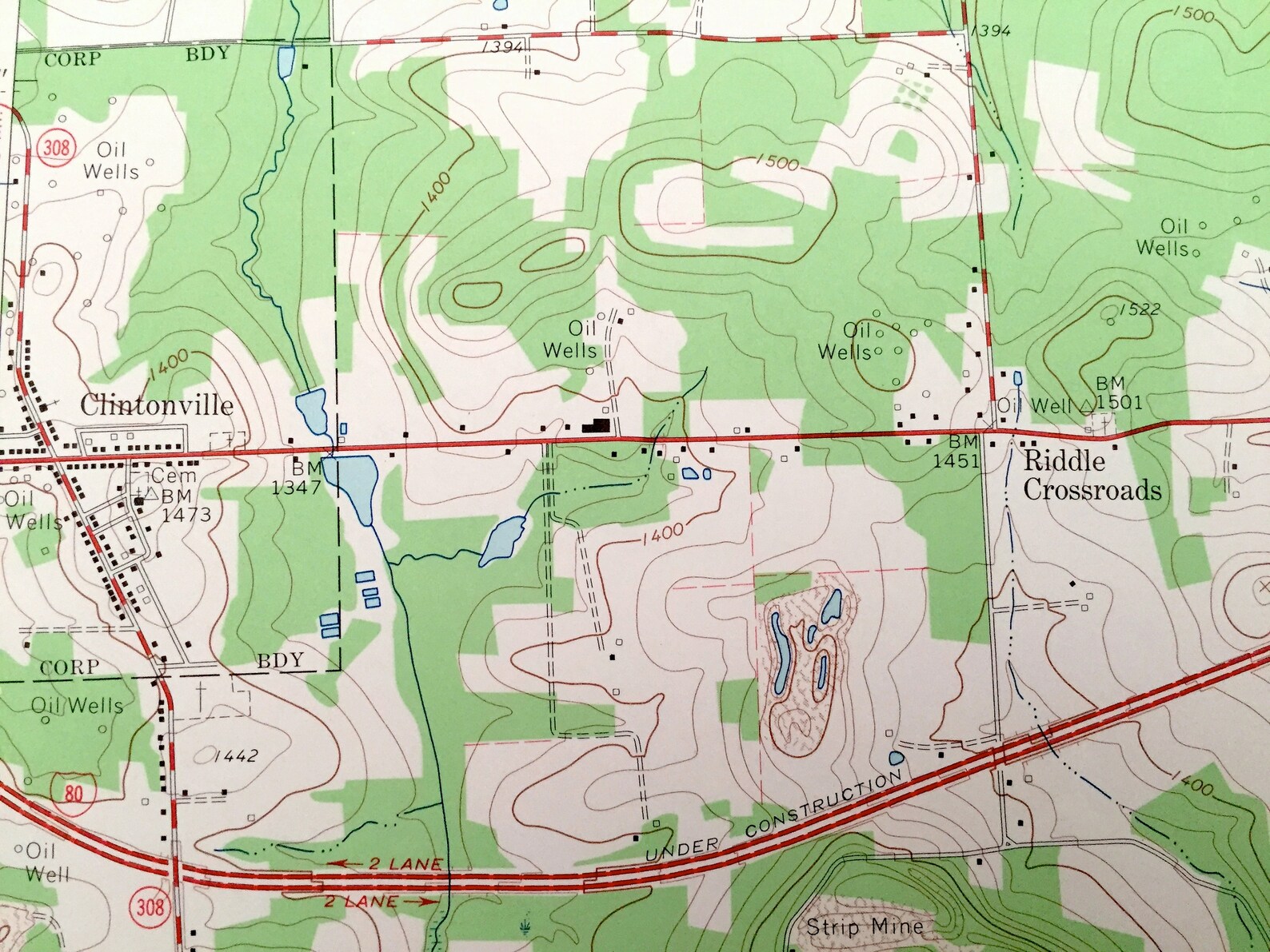 Antique Eau Claire Pennsylvania 1963 US Geological Survey Etsy