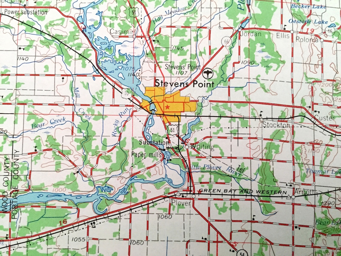 Antique Green Bay Wisconsin 1955 US Geological Survey Etsy