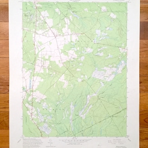 Antieke Indische Molens, New Jersey 1957 DE Hoogste topografische Kaart van de Onderzoek van de V.S.- Provincie Burlington, Southampton, Woodland, Tabernacle, NJ