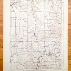 Antique Cambridge Springs, Pennsylvanie 1925 US Geological Survey Carte topographique - Rockdale, Venango, Cussewago, Hayfield, Washington
