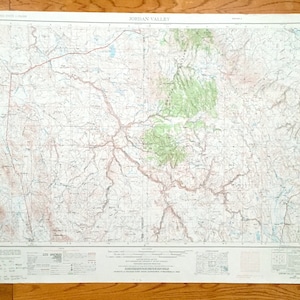 Antique Jordan Valley, Oregon 1955 US Geological Survey Topographic Map – Arock, Rome, Owyhee Canyon, Bowden Hills, Antelope Reservoir OR ID