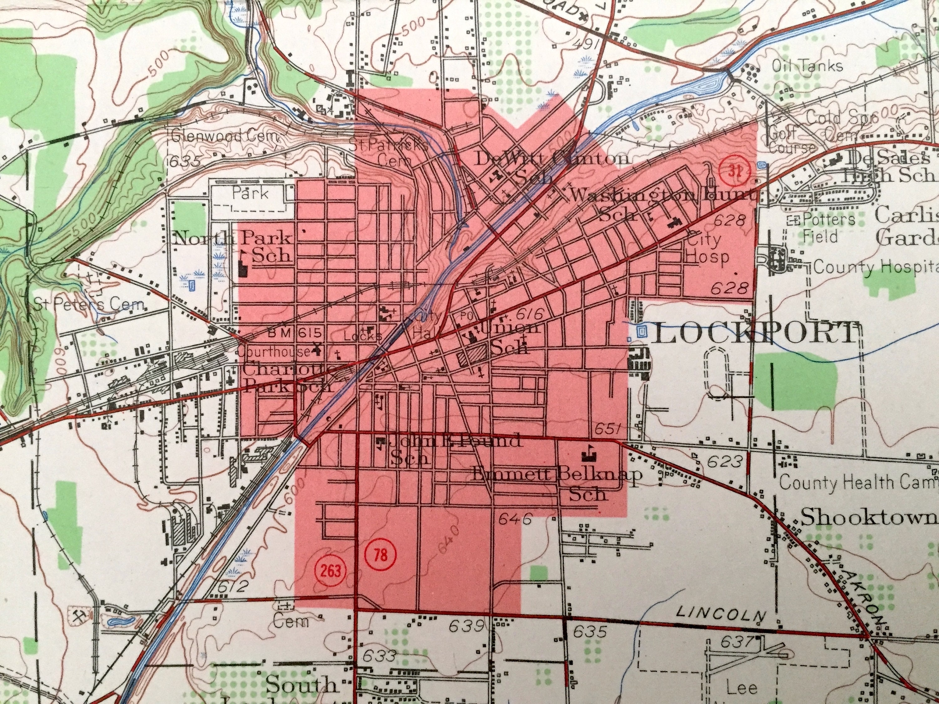 Antique Lockport New York 1948 US Geological Survey Mappa Etsy