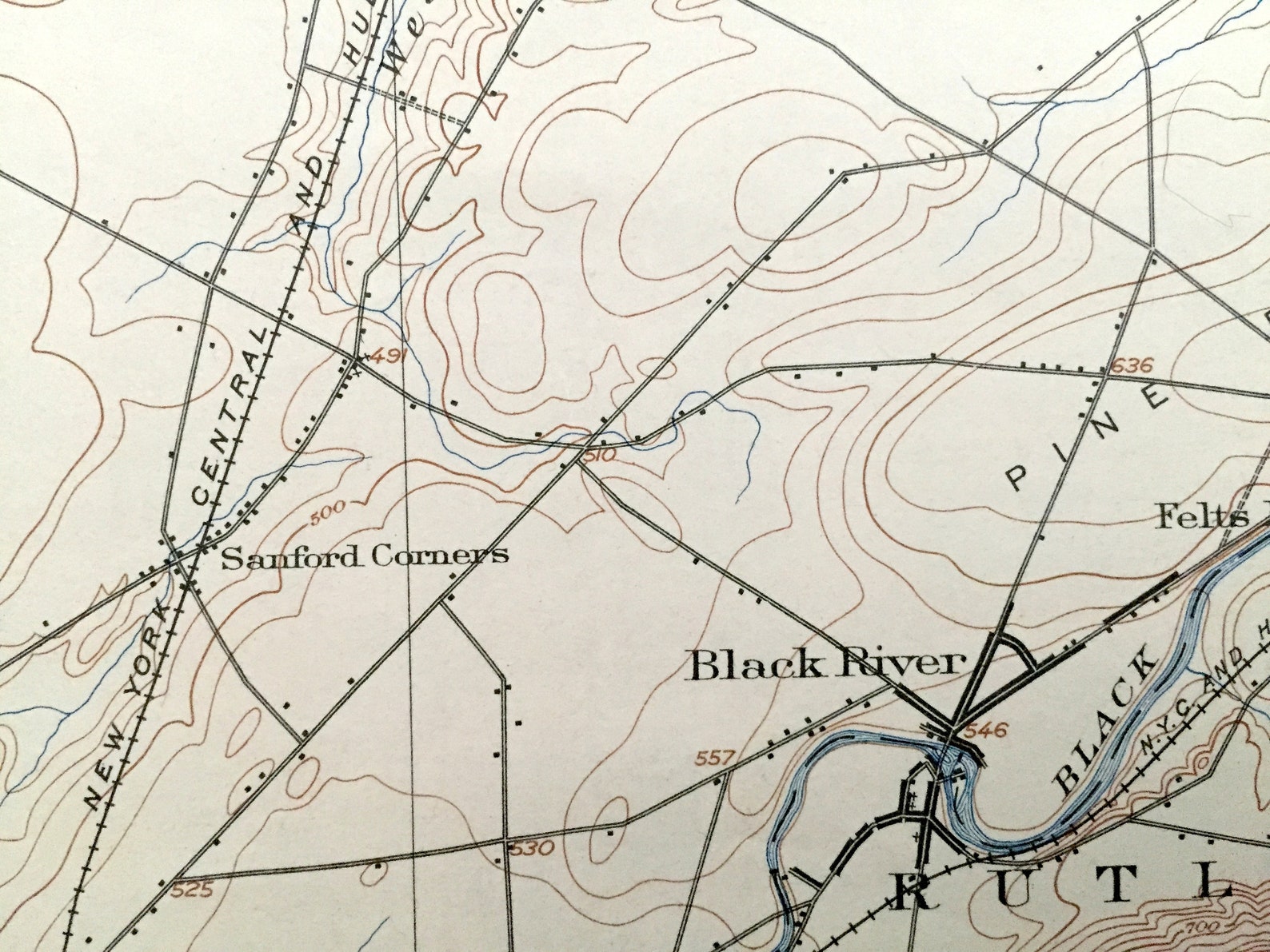 Antique Theresa New York 1903 US Geological Survey Etsy