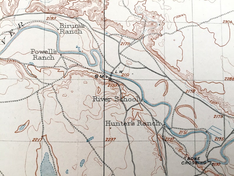 Antique Saco Montana 1905 US Geological Survey Topographic Etsy