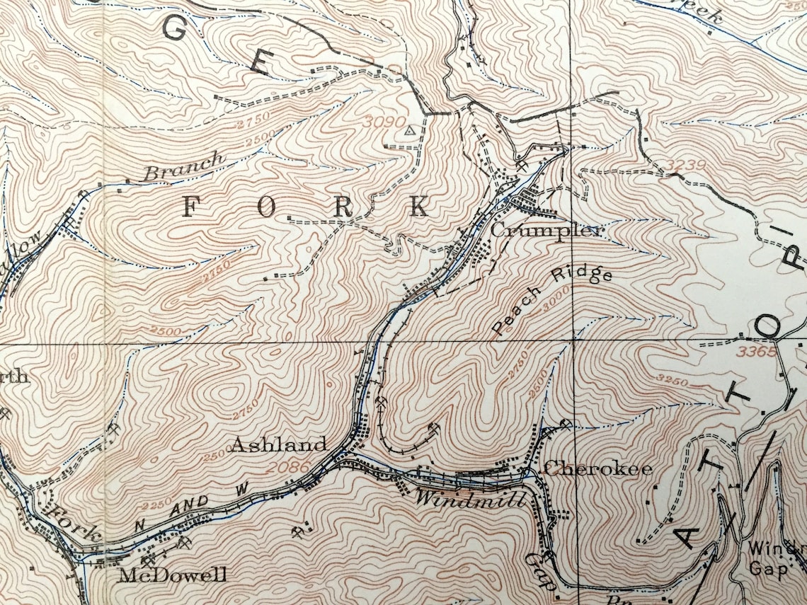 Antique Bramwell West Virginia 1924 US Geological Survey Etsy