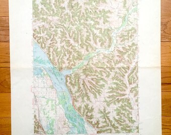 Antique Alma, Wisconsin 1950 US Geological Survey Topographic Map – Buffalo County, Modena, Nelson, Belvidere, WI, Wabasha County, Watopa MN
