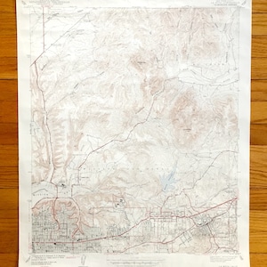Antique La Mesa, Californie Carte topographique de l’US Geological Survey de 1947 – Comté de San Diego, Université d’État, Mission Trails Park, College, Californie