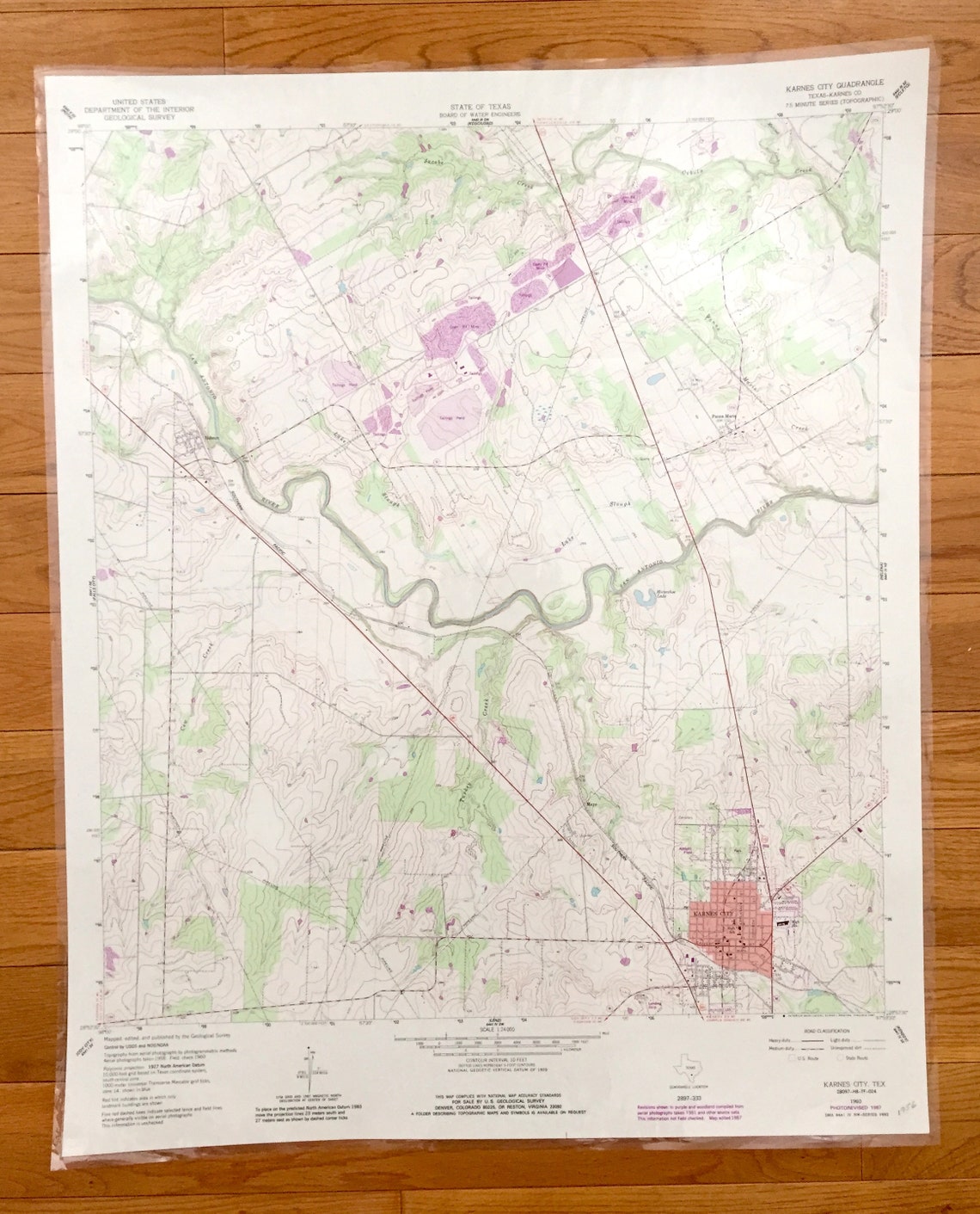 Antique Karnes City Texas 1960 US Geological Survey Etsy