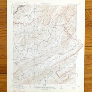 Antike Ronceverte, West Virginia 1923 US Geologische Untersuchung topographische Karte - Greenbrier Craig Monroe, Allegheny County, Forest River, VA WV