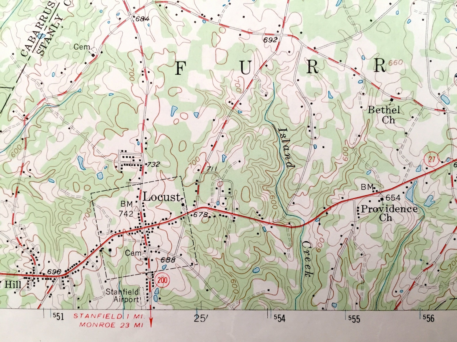 Antique Mount Pleasant North Carolina 1957 US Geological Etsy