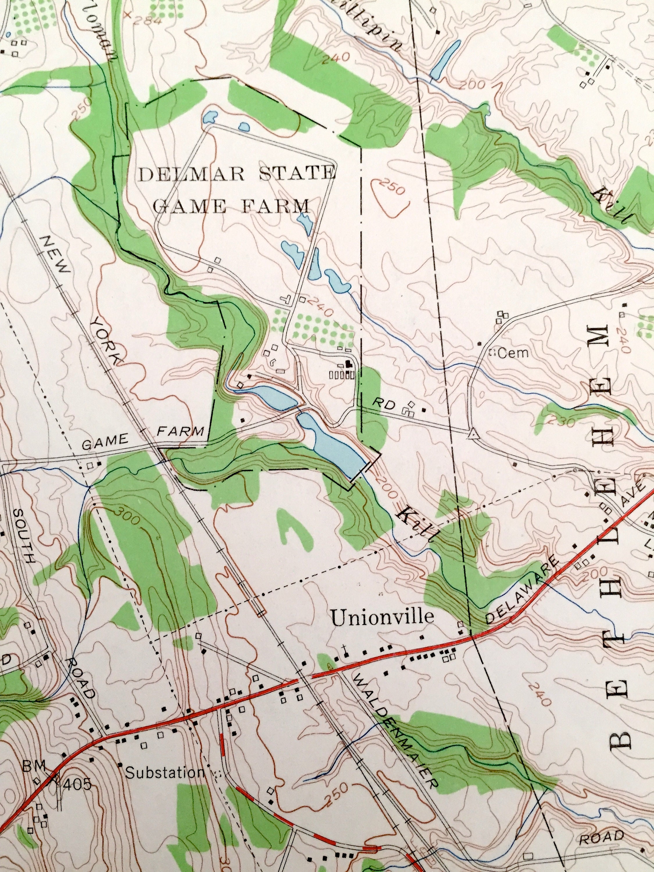 Antique Clarksville New York 1953 US Geological Survey Etsy