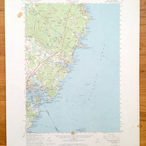Mapa topográfico antiguo de Kittery, Maine, 1956, del Servicio Geológico de Estados Unidos: condado de York, Seabury, Rye, New Castle, Admiralty Village, Portsmouth, NH
