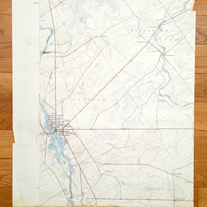 Antique Potsdam, New York 1943 Carte topographique de l’US Geological Survey – Comté de St Lawrence, Parishville, Norwood, Sandfordville, Unionville NY