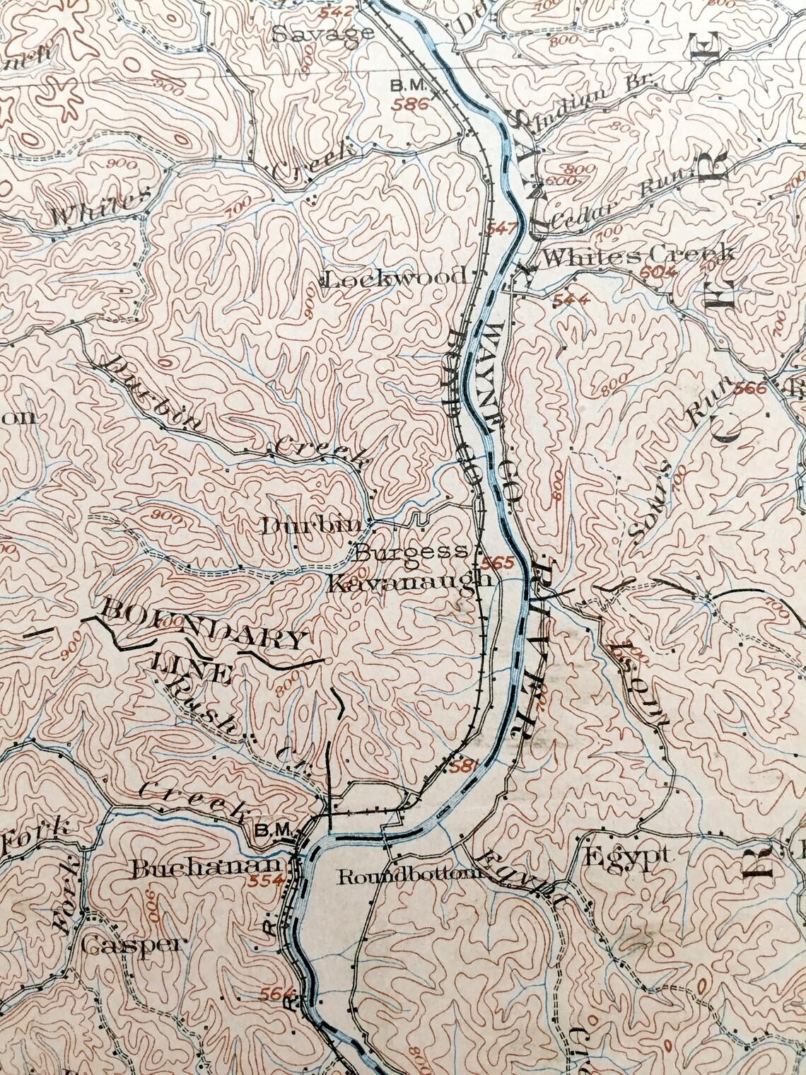 Antique Kenova West Virginia 1903 US Geological Survey Etsy