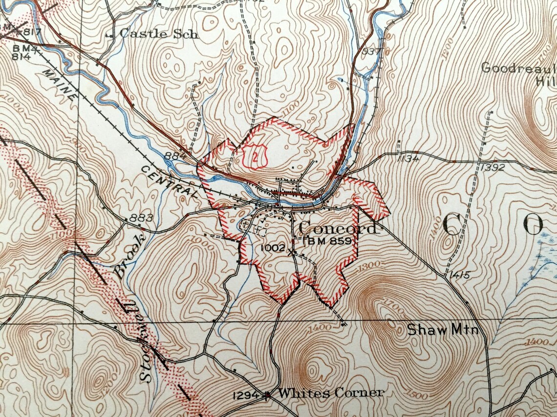 Antique Littleton New Hampshire 1935 US Geological Survey Etsy