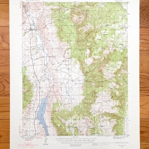 Antike Marysville, Utah 1945 US Geological Survey topographische Karte – Piute County, Fishlake National Forest, Reservoir, Kreuzung, Alunite UT