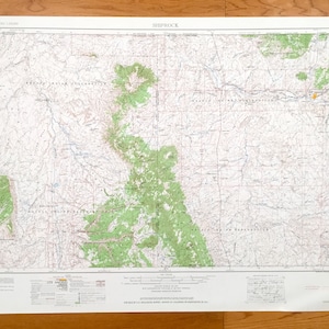 Antique Shiprock, New Mexico 1954 US Geological Survey Toographic Map – Farmington, Naschitti, Mesa Verde, Navajo Indian Reservation, NM AZ