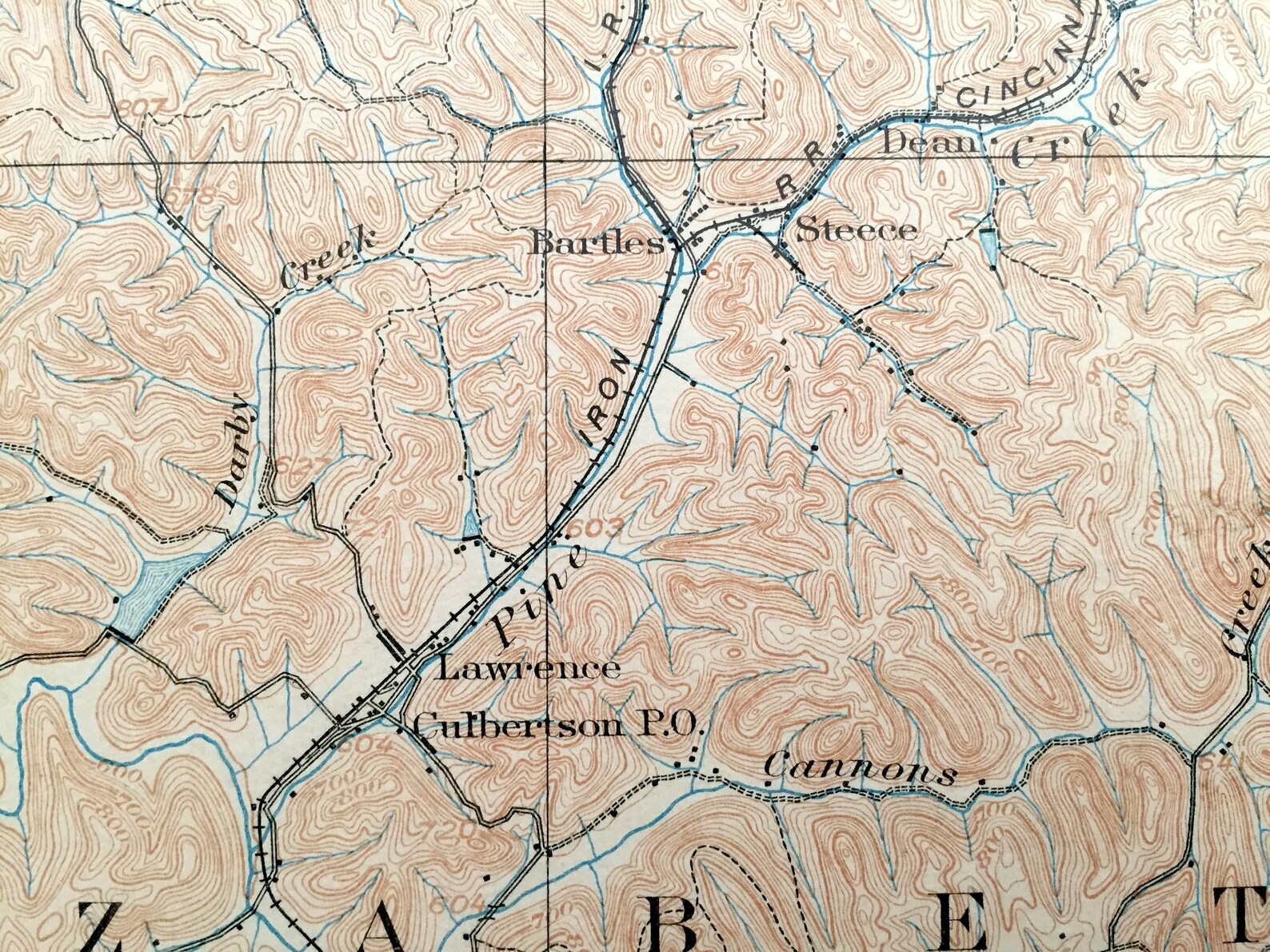 Antique Ironton Ohio 1900 US Geological Survey Topographic Etsy