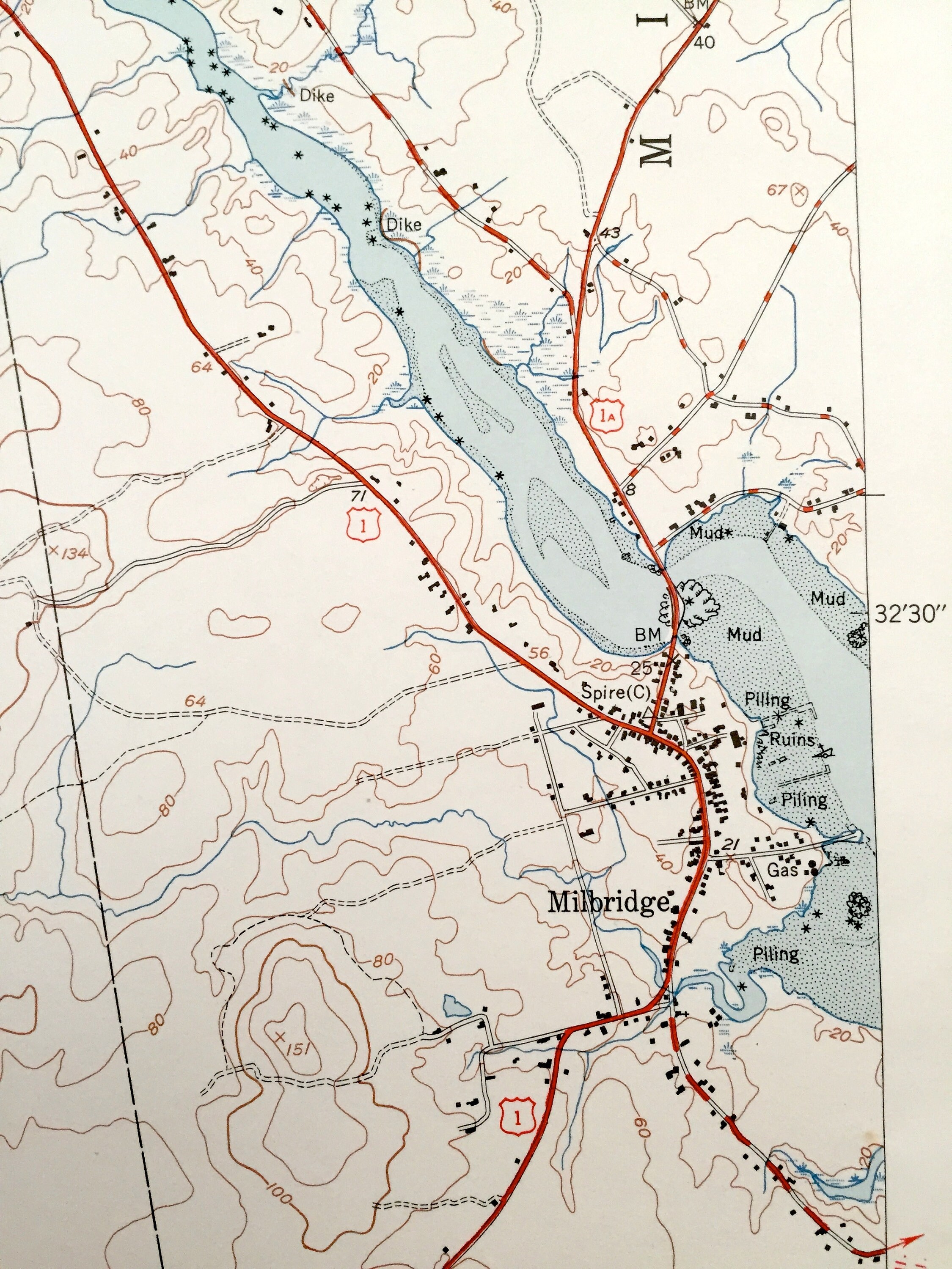 Antique Cherryfield Maine 1950 US Geological Survey Etsy