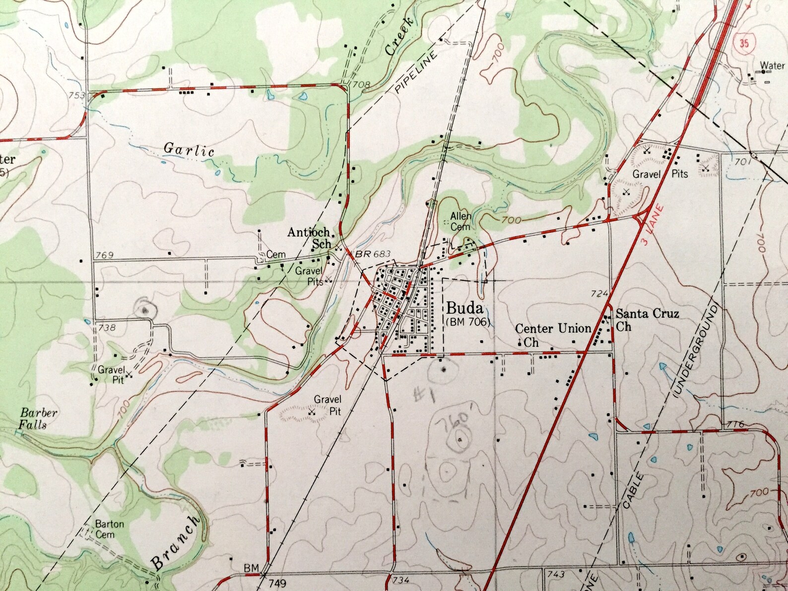Antique Buda Texas 1958 US Geological Survey Topographic Map - Etsy