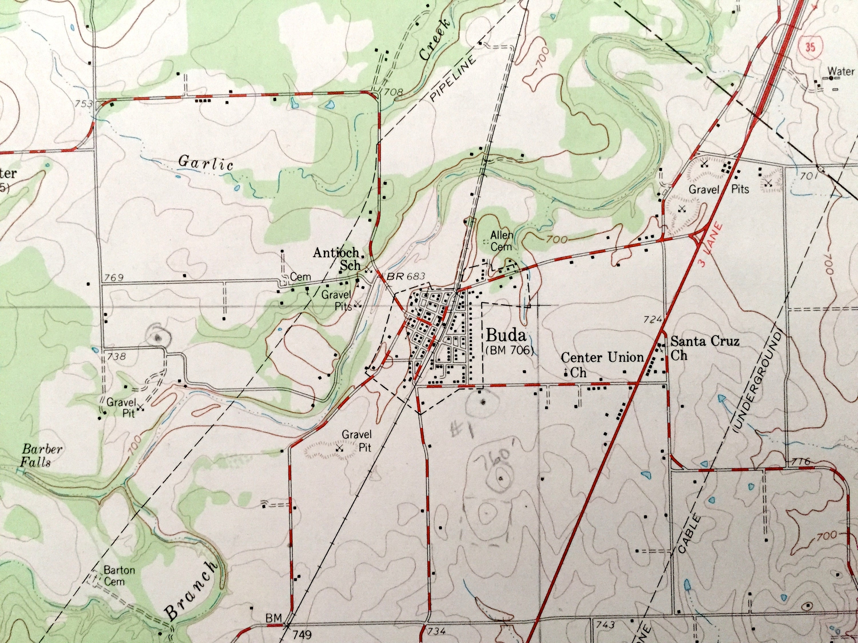 Antique Buda Texas 1958 US Geological Survey Topographic Map Etsy