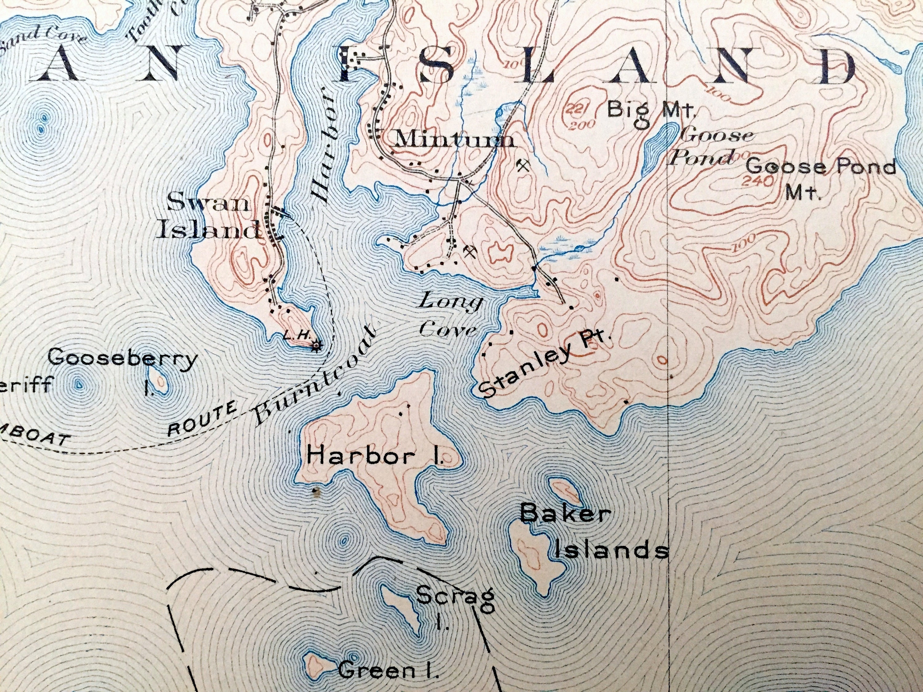 Antique Swan's Island Maine 1904 US Geological Survey Etsy