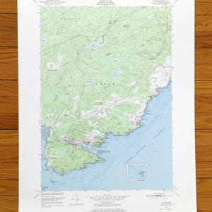 Antique Cutler, Maine 1949 US Geologische Untersuchung Topographische Karte – Washington County, Withing, Trescott, Grand Manan Channel, ME