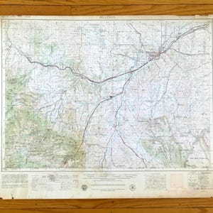 Antique Billings, Montana 1954 US Geologische Untersuchung Topographische Karte - Laurel, Red Lodge, Columbus, Big Timber, Custer National Forest, MT