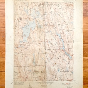 Antike Litchfield, Connecticut 1950 US Geological Survey Topographische Karte – Morris, Watertown, Bethlehem, Thomaston, Bantam Lake, County, CT