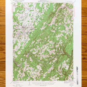Antiek Berlijn, Pennsylvania 1923 Amerikaanse geologische enquête topografische kaart – Somerset County, Brothers Valley, Allegheny Mountains, Fairhope, PA