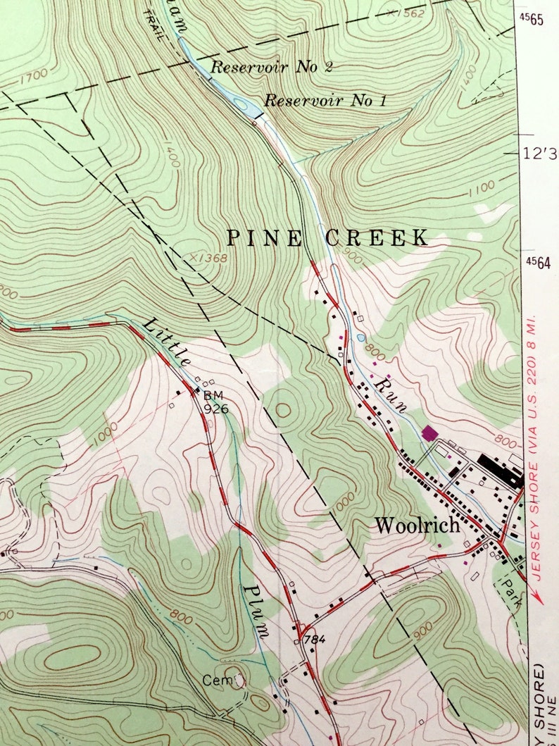 Antique Lock Haven Pennsylvania 1965 US Geological Survey Etsy