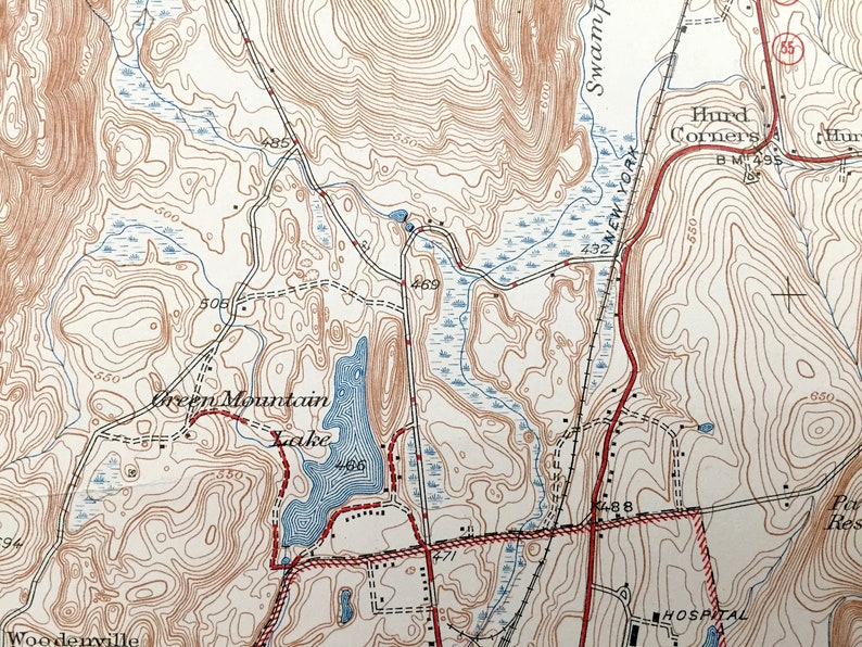 Antique Pawling New York 1947 US Geological Survey Etsy