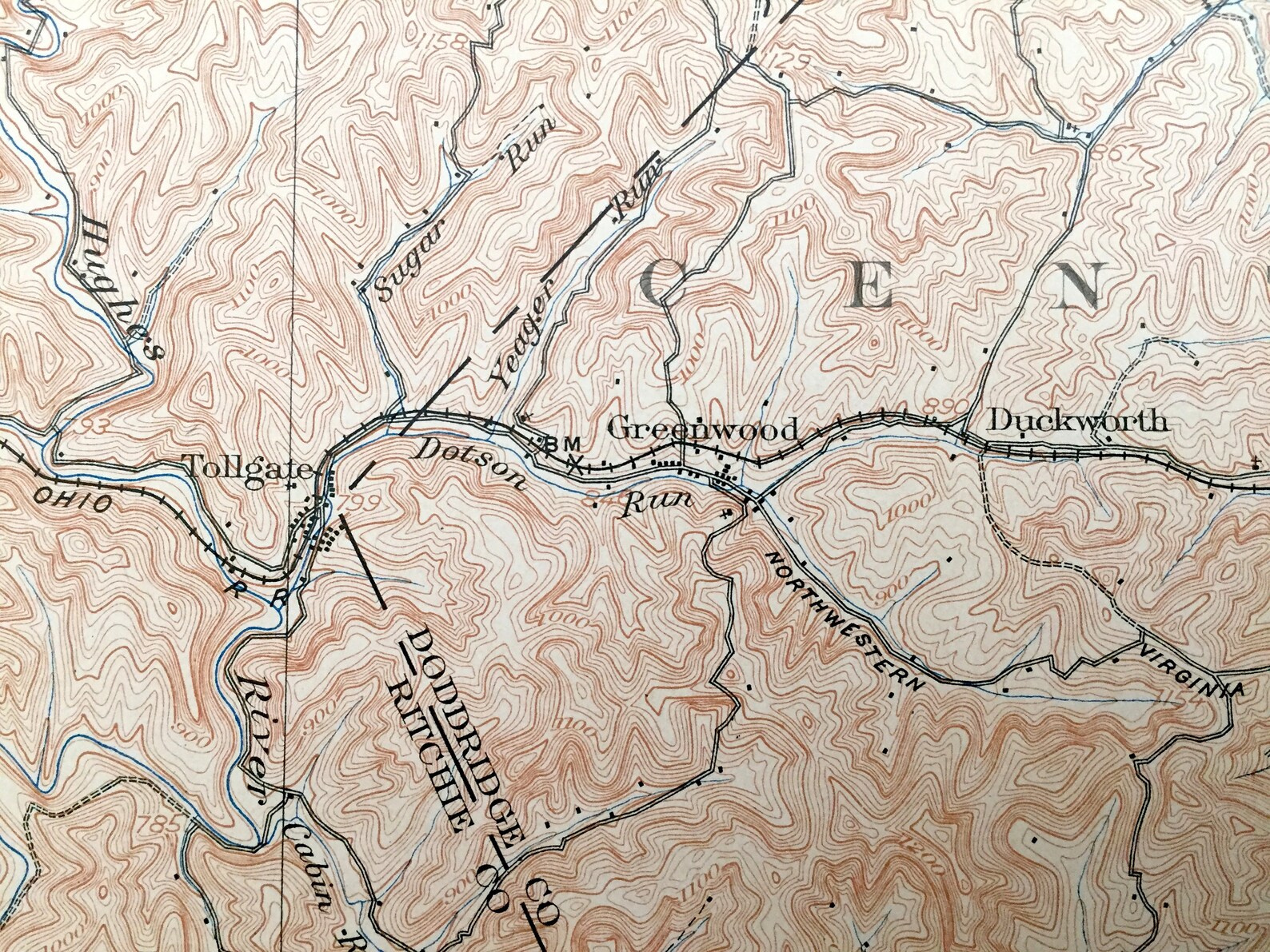 Antique West Union West Virginia 1905 US Geological Survey Etsy