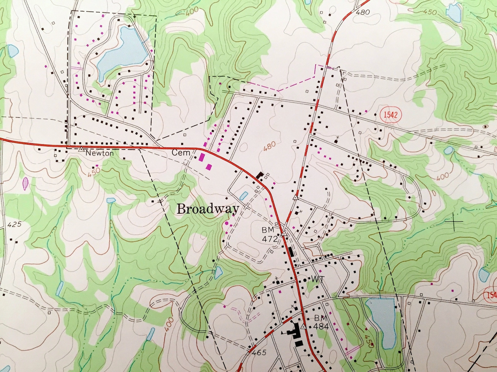 Antique Broadway North Carolina 1977 US Geological Survey Etsy UK