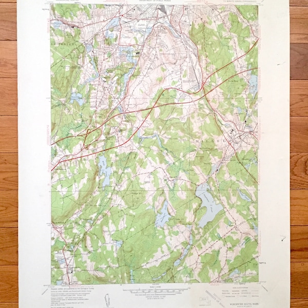 Auburn Ma Map Wall Art