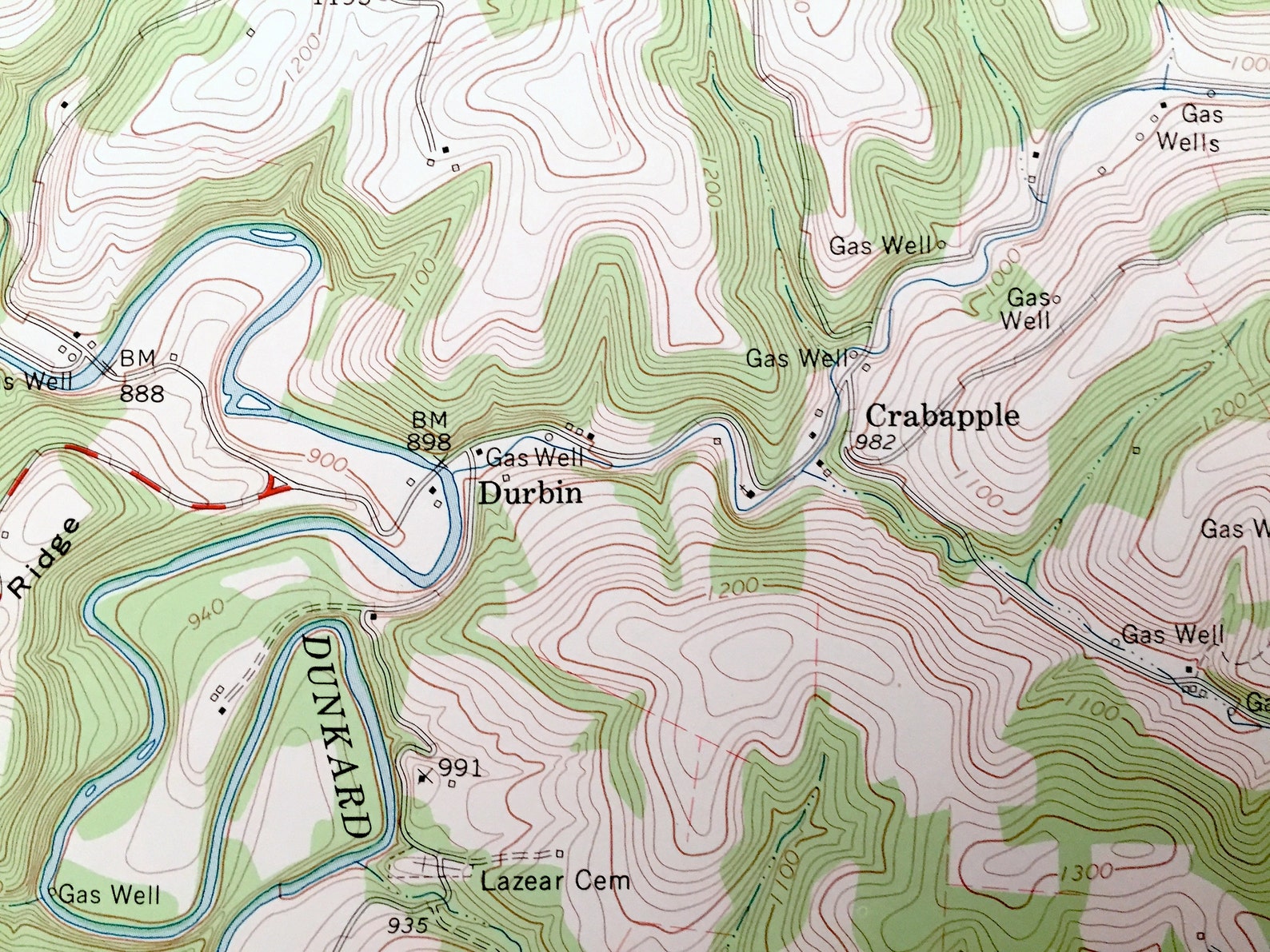 Antique Wind Ridge, Pennsylvania 1964 US Geological Survey Topographic ...