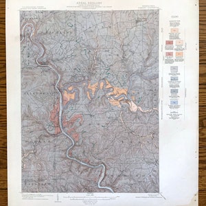 Antique Foxburg, Pennsylvania 1908 US Geological Survey Topographic Map – Scrubgrass, Rockland, Richland, Salem, Beaver, Piney, Allegheny PA