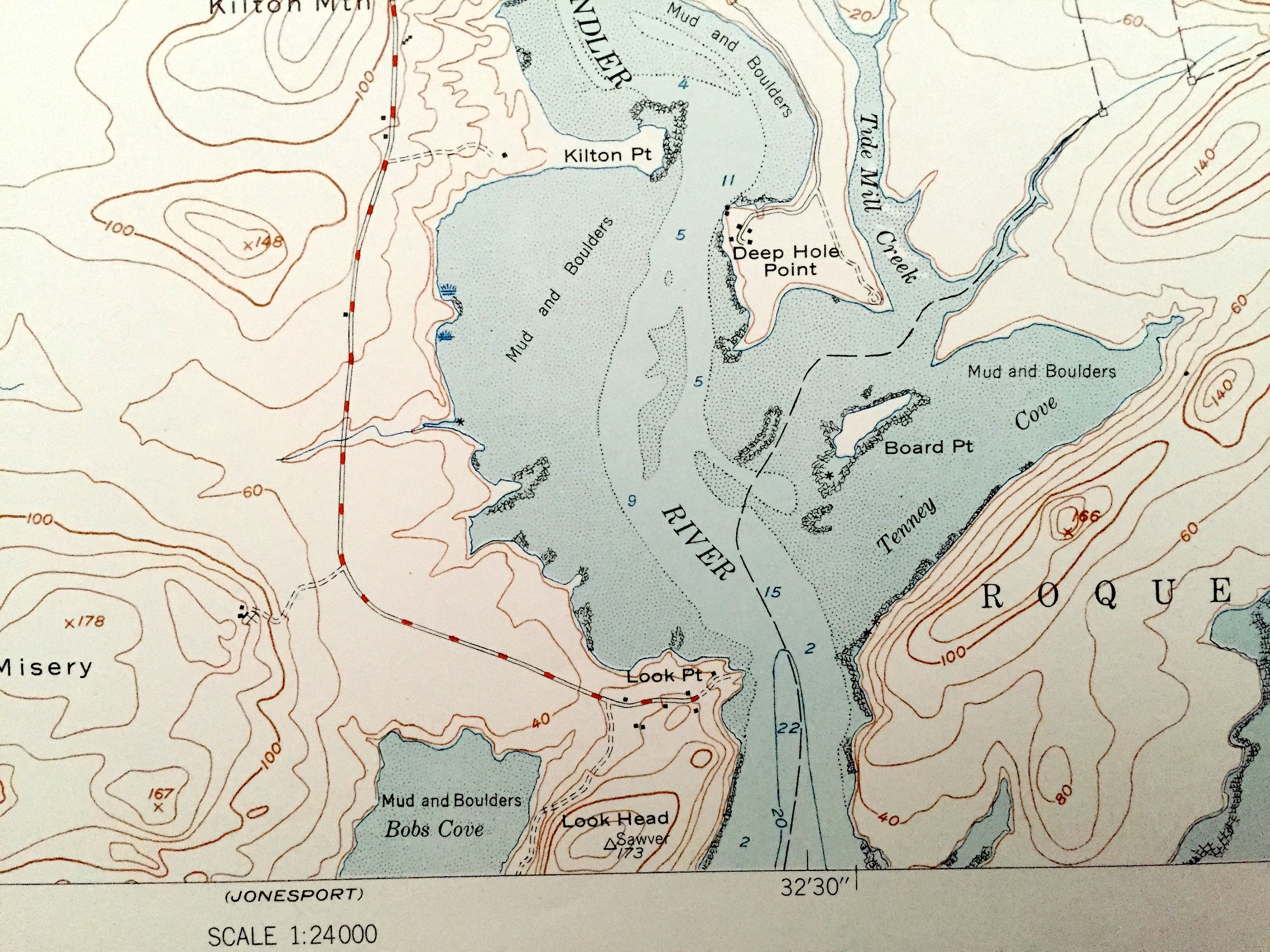 Antique Whitneyville Maine 1951 US Geological Survey Etsy UK