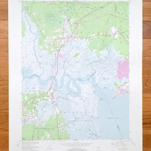 Antike neue Gretna, New Jersey 1951 US Geological Survey topographische Karte – Atlantic, Burlington County, Washington, Bass River, Galloway, NJ