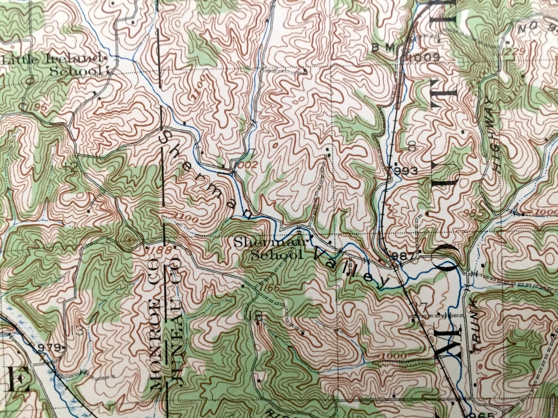 Antique Kendall Wisconsin 1921 US Geological Survey Etsy UK